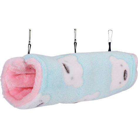 Petit tunnel pour animaux de compagnie, nid en coton doux et peluche, maison suspendue pour hamster (Petit ours vert) S (1/5)