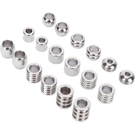 18 perles à cheveux vikings en acier inoxydable haute dureté, taille parfaite, design simple, utilisation polyvalente, perles pour dreadlocks (1/5)