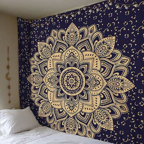 Tapestry Murale - Mandala Floral Bohème - Décoration Murale Style Tribale - 150 x 150 cm - 1 Pièce (1/5)