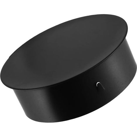 Bouchon de tuyau de poêle, Bouchon de tuyau de cheminée isolé, Couvercle de trou de cheminée résistant à la chaleur pour tuyau, Embout de tuyau de cheminée en acier inoxydable (110 mm) (1/4)