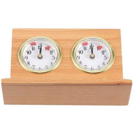 Horloge d'échecs mécanique en bois à remontage manuel (1/5)