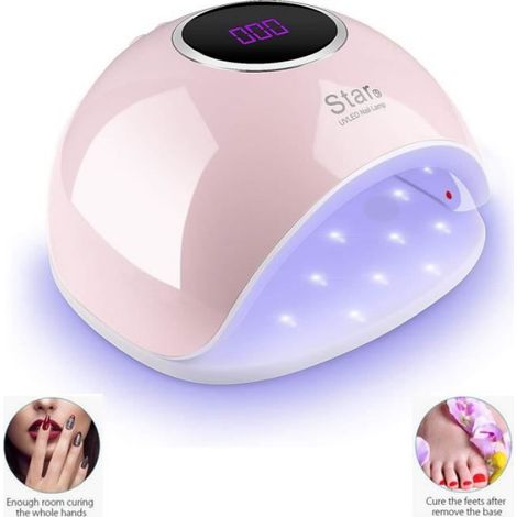 Lampe UV LED - 72 W - Écran LCD - Capteur Inductif Automatique - 4 Réglages Minuterie - Pour Gel UV et Gel LED - 1 Unité (1/4)