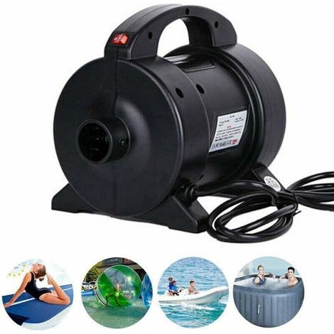Pompa ad aria elettrica portatile da 1600 W per materassi ad aria - Pompa di gonfiaggio rapido con 2 ugelli per materassi ad aria, materassi gonfiabili e barche. (1/5)