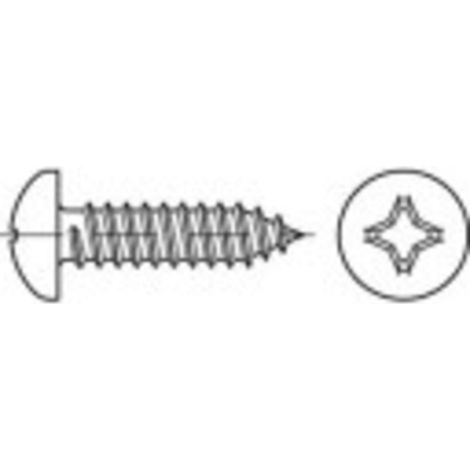 TOOLCRAFT 144971 Linsenblechschrauben 2.9 mm 19 mm Kreuzschlitz Phillips DIN 7981 Stahl galvanisc