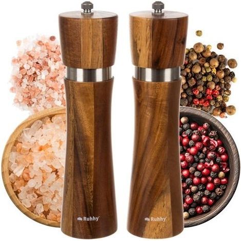 Ruhhy Molino de cocina en madera marrón elegante (1/3)