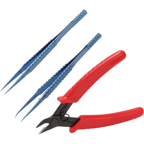 Pince à réparer précise pour téléphone portable, kit d'outils électronique pour carte mère, pince à épiler de précision pour électricien. (1/5)