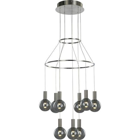 Italux Aria - Lampadario moderno a sospensione a LED satinato, bianco caldo 3000K 1890lm dimmerabile (1/2)