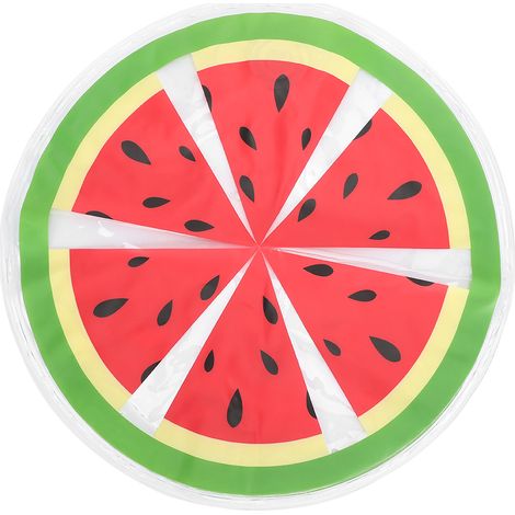 Tapis de glace rond en PVC pour animaux de compagnie, motif de fruits, coussin de refroidissement à l'eau, siège d'été pour chats et chiens, pastèque (1/5)