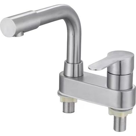 Robinet pour vasque - inox - eau chaude/froide - pour vasque (1/5)