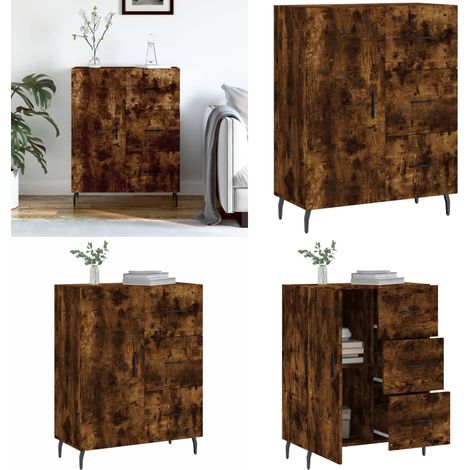Sideboard Räuchereiche 69,5x34x90 cm Holzwerkstoff - Sideboard - Wohnwand - Regal - Möbelstück - Holzmöbel - Home & Living (1/5)