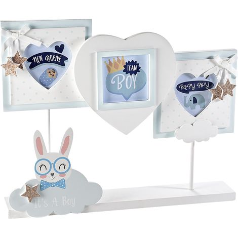 Portafoto Bambini in Legno con Coniglietto per Cameretta 32,5 cm (1/4)