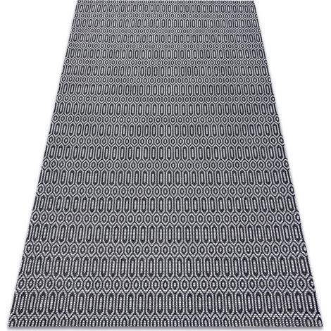 Tappeto CASA ECO SIZAL BOHO Occhielli 22075 nero / grigio, tappeto in cotone riciclato grey 192x290 cm