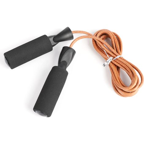Corde à sauter, corde de vitesse classique en cuir (1/5)