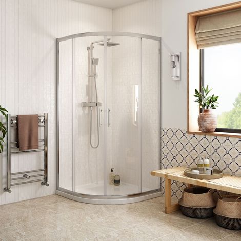 Signature Verve 2-Door Easy-Fit Quadrant Shower Enclosure 900mm x 900mm - 6mm Glass (1/2)