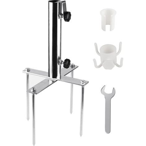 Pied de Parasol Socle pour Parasol Environ Ø29-41mm, Support de Parasol Amovible, Réglable Pied de Parasol, Pieds de Parasol Plage pour Pêche, Jardin, Plage (1/5)
