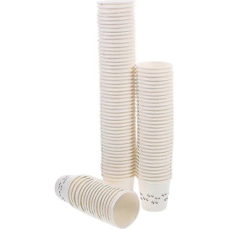 Lot de 100 petits gobelets de dégustation en papier de 50 ml compatibles avec les dégustations. (1/5)