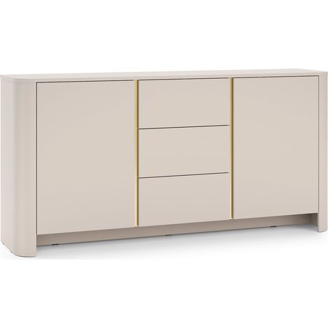 Buffet, Cachemire, 168 x 39 x 84 cm Meuble moderne aux bords arrondis (1/5)