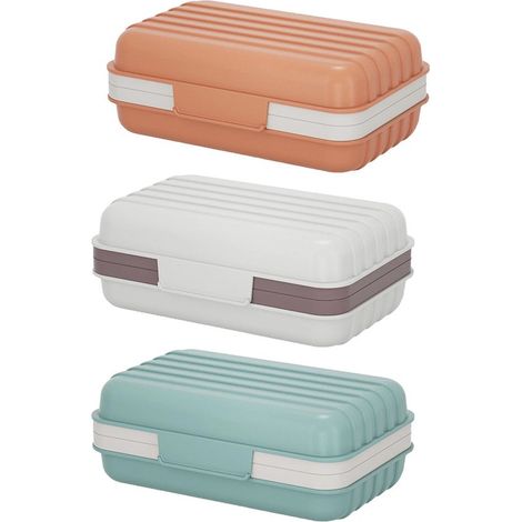 piezas, Jabonera de ducha, Jabonera, Jabonera, Jabonera pequeña con tapa, Jabonera portátil en barra, Artículos de aseo de tamaño viaje, el baño (1/5)