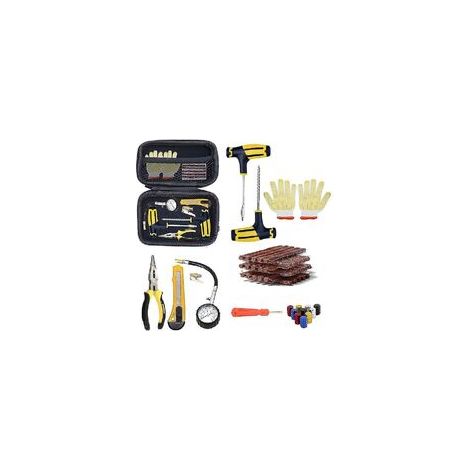 Kit de reparación de neumáticos para coche, herramientas para tapones antipinchazos, kit de reparación de emergencia para neumáticos con tiras adhesivas y pegamento, accesorios para coche.