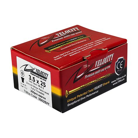 TIMCO Velocity Premium Multi-Use Countersunk Gold Woodscrews - 4.0 x 25 (1/5)