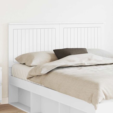 vidaXL Tête de lit avec tête de lit Blanc 140 cm Bois d'ingénierie (1/5)