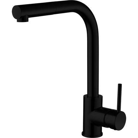 Nuie Zansar Pull Out Kitchen Sink Mixer Tap Single Lever Handle - Black (1/2)