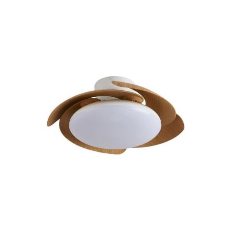Mantra Plafón Ventilador LED ALOHA II blanco madera Ø830mm 40W 4200lm CCT 3000-5000K 25W DC silencioso (1/5)
