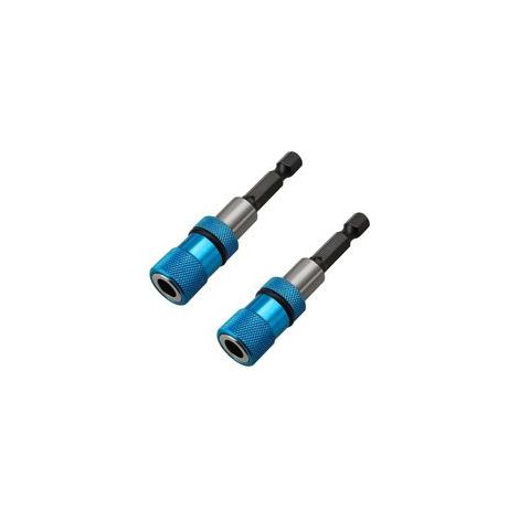 2Pcs Porte-Embouts de Vis à Cloison Sèche Magnétique 1/4 Pouce Tige Hexagonale Dégagement Rapide Adaptateur Connexion pour Conversion d'extension Tournevis (1/5)