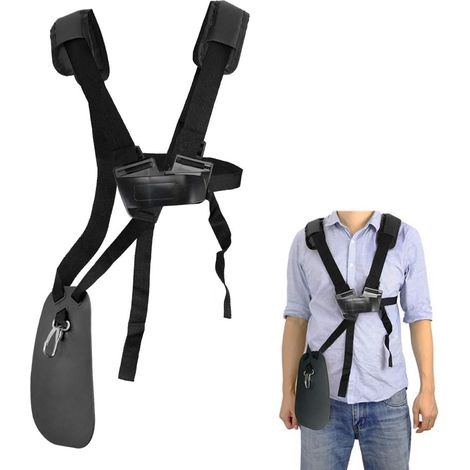 Tondeuse à bandoulière-tondeuse à harnais double épaule avec ceinture de nylon durable Adjuestable pour débroussailleuse ou Gardenning ( Noir pour STIHL FS, taille-bordures série km)-Fei Yu (1/5)
