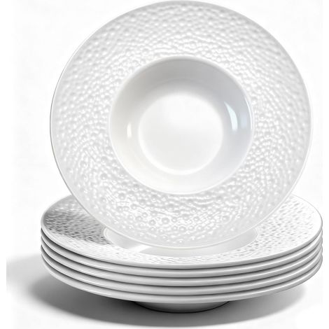 bols à soupe 6pcs, assiettes en plastique réutilisables, pour soupe aux champignons/pâtes/fruits/glaces/desserts/collations/salades, incassables pour enfants/camping/pique-nique (1/5)