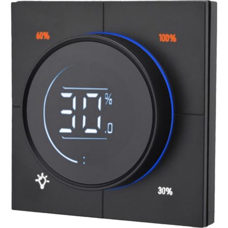 Zigbee 3.0 Druckknopf-Dimmer-Wandschalter für PC-Bedienfeld (schwarz) (1/5)