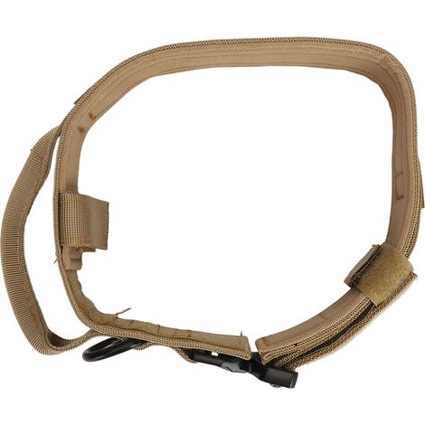 Collier de dressage ajustable pour chien avec boucle en D et boucles métalliques, pour chiens de petite, moyenne et grande taille, kaki, taille L (1/5)