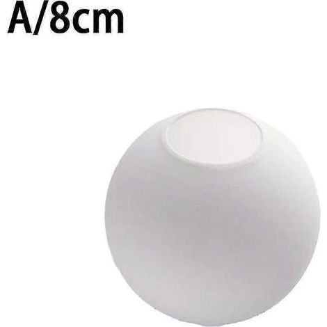 Abat-jour globe en verre blanc mat - 8 cm (1/5)