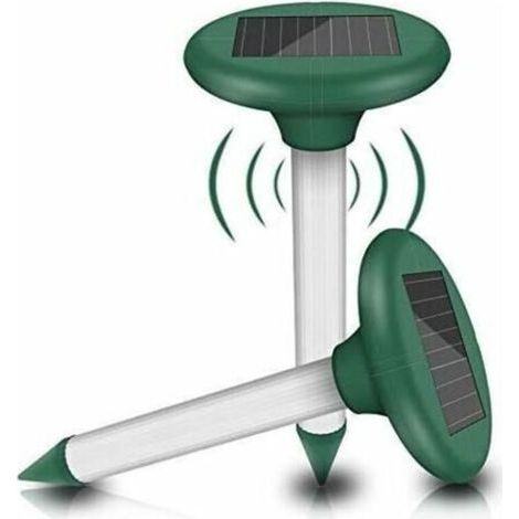 Répulsif Taupe Solaire à UltrasonLot de 2, Solaire Souris Repeller, Anti Repousser Taupes Serpents - Pelouse, Ferme(Green)-Fei Yu (1/5)