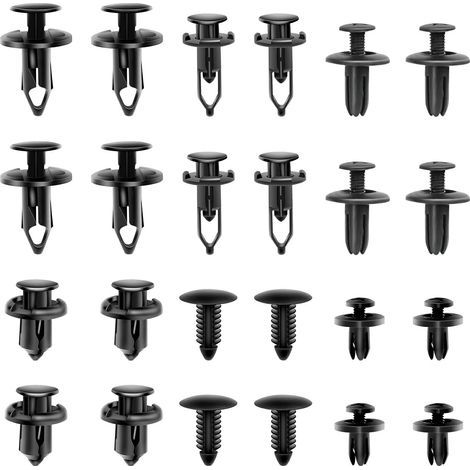 190 Pièces Clips Voiture, Rivet Clip Plastique Voiture Réparationn Automobile, Rivets en Plastique Attaches, Rivet Clip Plastique Fixation Universel Auto Panneaux Garniture de Portière (1/5)
