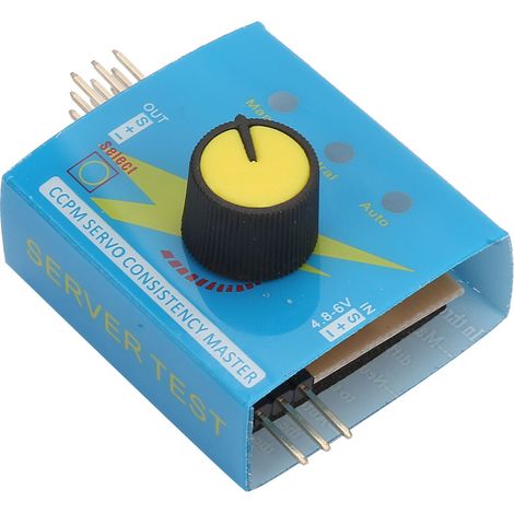 Testeur multi-servos 3 canaux pour moteurs RC et contrôleurs de vitesse (ESC) avec indicateur à trois niveaux, alimentation CC 4,2-6,0 V. (1/5)