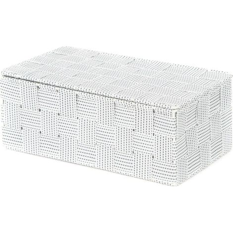 Boîte de rangement avec couvercle Stan L blanche - COMPACTOR - 27 x 15 x H.11 CM - Blanc