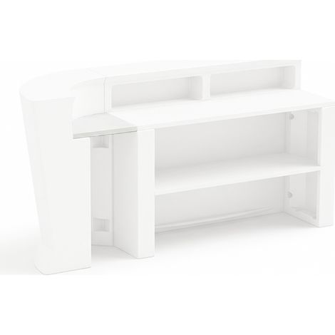 Ripiano bancone curvo in HPL ultraresistente per cucina e bar Marvy - Bianco