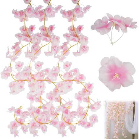 3 Pièces Guirlande Fleurs de Cerisier Artificielles (1/5)