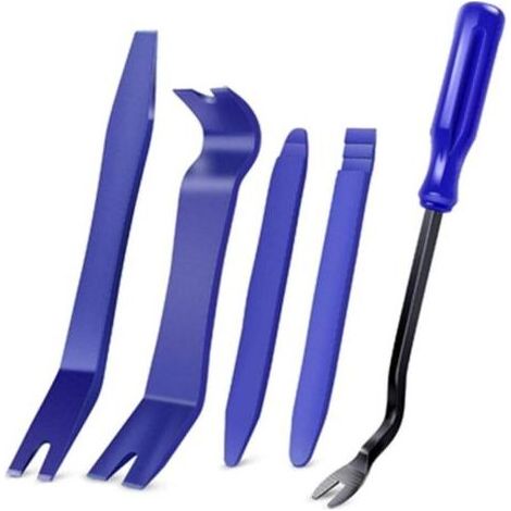 Lot de 5 cales décoratives de voiture - Outil de démontage de revêtement intérieur - Outil de levier en plastique - Outil de revêtement de porte de voiture - Outil de réparation de revêtement (1/3)