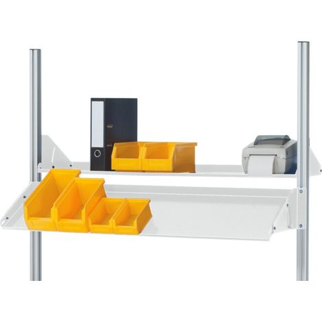 Rau Étagère métallique inclinable E, L1800(1680)xP300xH160mm, RAL7035 (1/2)