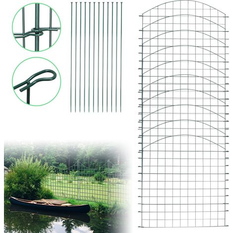 Randaco Cancello del giardino del recinto dello stagno del metallo 22pcs Cancello del giardino del recinto della protezione dello stagno del metallo (1/5)