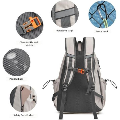 sac tennis pickleball nnis pour hommes et femmes, pouvant contenir 4 raquettes avec compartiment cha (1/5)