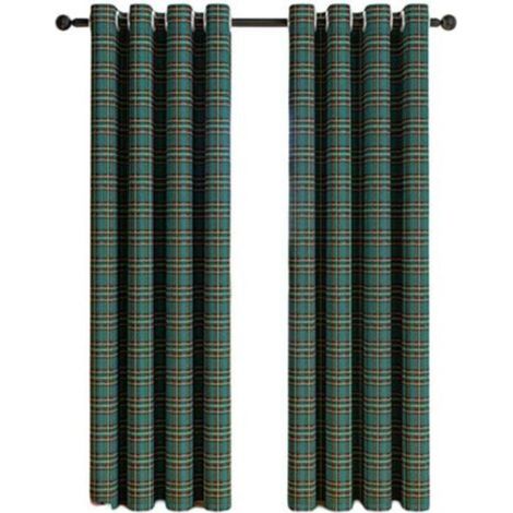 Rideaux Décoratifs à Motif Vichy/Tartan - Style Campagnard à Oeillets - pour Cuisine ou Salon - Lot de 2 Panneaux (1/4)