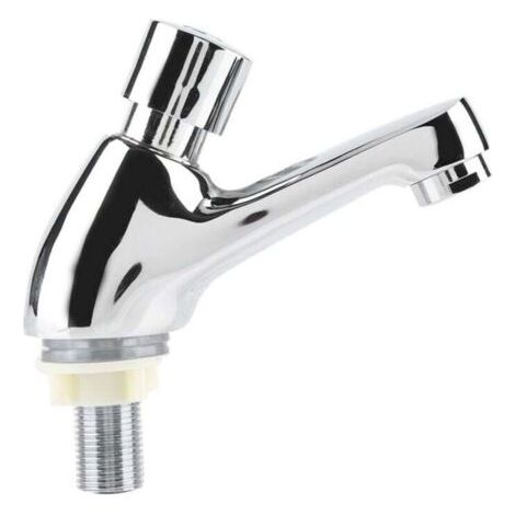 NALOOKAMIC Robinet Poussoir Temporisé, G1/2 Robinet Poussoir Eau Froide Robinets de Lavabo pour Salle de Bain Robinet Salle Bain Robinet Lave Main Eau Froide pour la Salle de Bain et la Cuisine