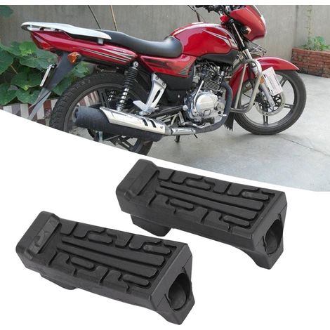 Vordere Fußrasten aus Gummi für Yamaha YBR 125, Paar Motorrad-Fußrasten, rutschfest, direkter Ersatz, schwarz. (1/5)