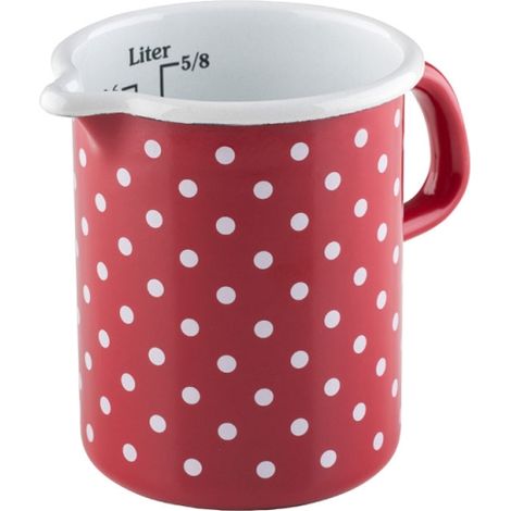 Misuratore da cucina Riess a puntini rossi 9cm 0,5 litri smaltato