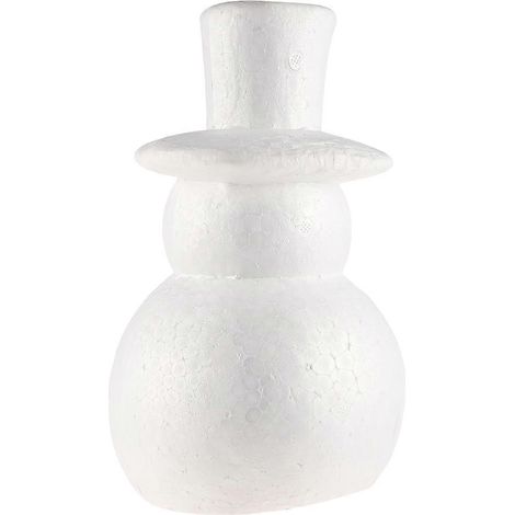 1 bonhomme de neige de Noël inachevé, décorations adorables, accessoires bonhomme de neige, bricolage pour fête de Noël à faire soi-même (blanc, hauteur 25 cm)-25CM-White (1/3)