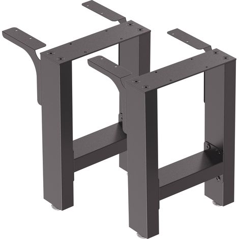 Wiltec Pieds de table basse chevet en Profil carré - 400 x 240 x 430 mm - couleur Noire - en Acier - Revêtement par poudre - Piètement Banquette pour Plan de travail (1/5)