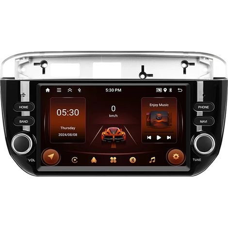 Autoradio, touchscreen, integrazione smartphone, compatibile con Fiat Punto 2012-2015, 2GB 64GB MIC CAM (1/2)